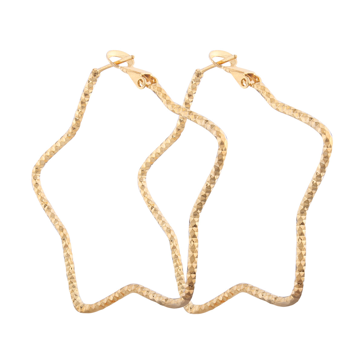 Fashion Classic Earring Heart-shaped Star Geometry Round Prevent Allergy Big Circle Earring