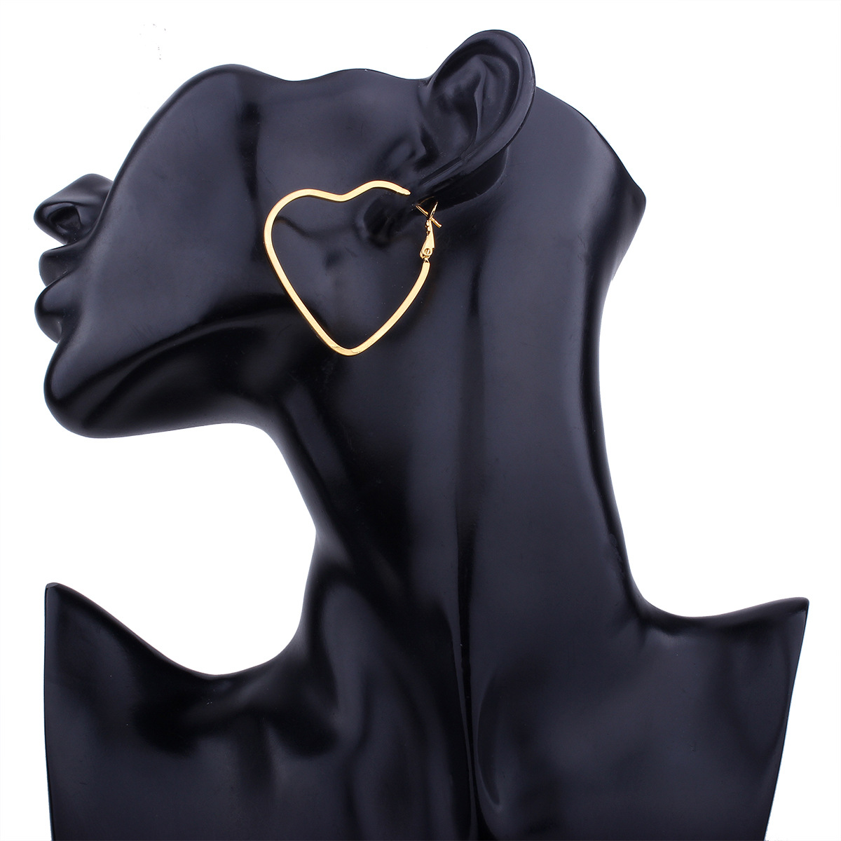 Fashion Classic Earring Heart-shaped Star Geometry Round Prevent Allergy Big Circle Earring