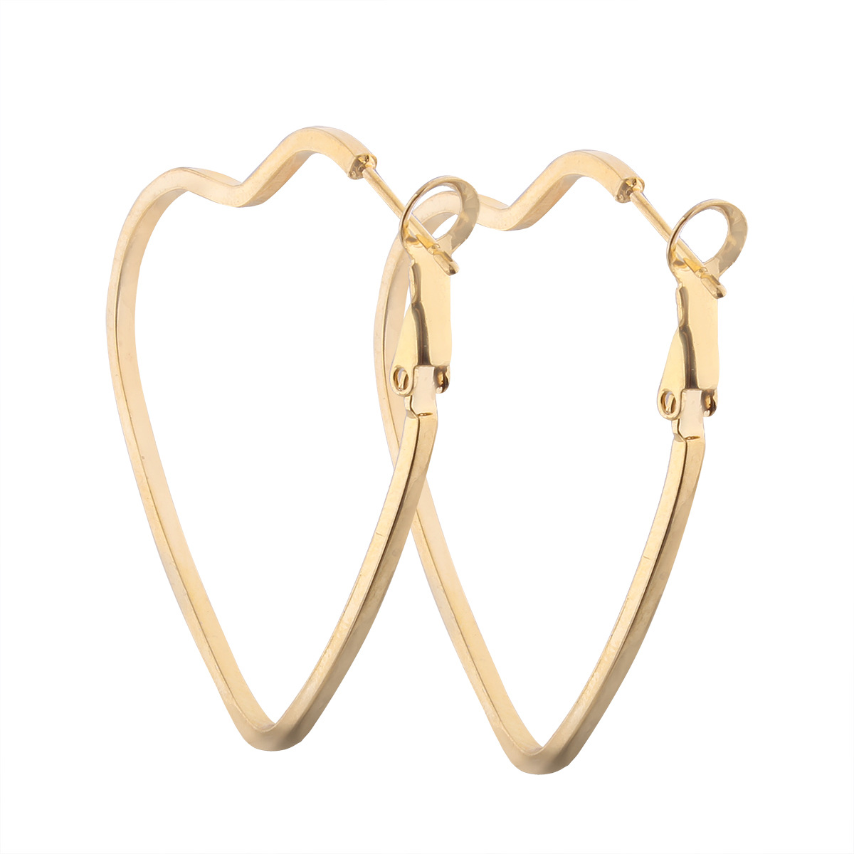 Fashion Classic Earring Heart-shaped Star Geometry Round Prevent Allergy Big Circle Earring