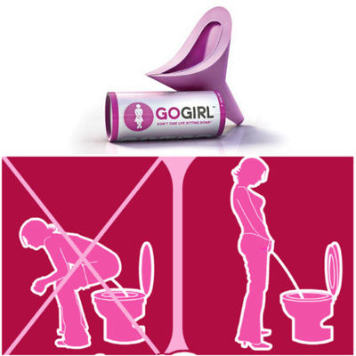 2set Piez Travel Female Urine Lady Urinal Funnel Soft Silicone Purple