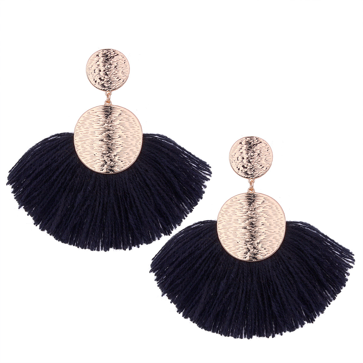 Western Style Ms Fashion Personality Earrings Bohemia Style Short Paragraph Sector tassel Earring