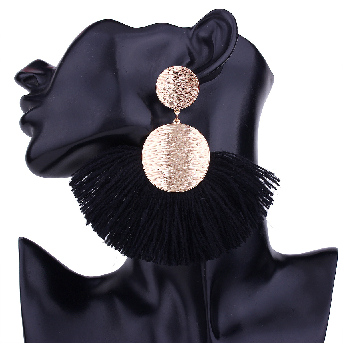 Western Style Ms Fashion Personality Earrings Bohemia Style Short Paragraph Sector tassel Earring