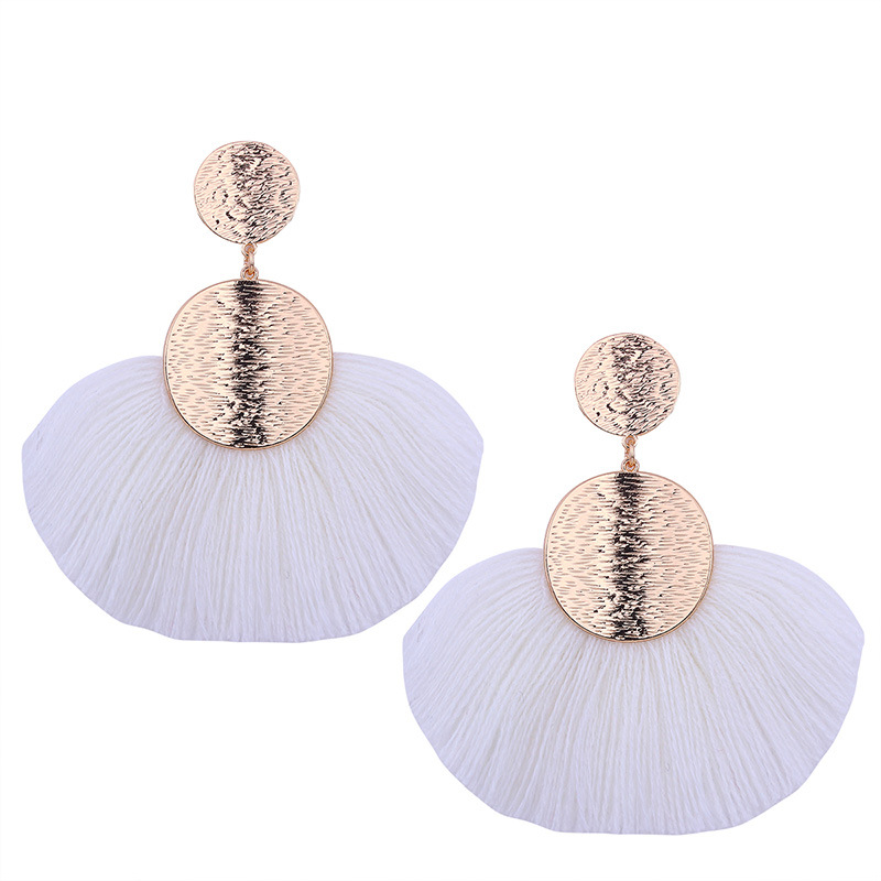 Western Style Ms Fashion Personality Earrings Bohemia Style Short Paragraph Sector tassel Earring