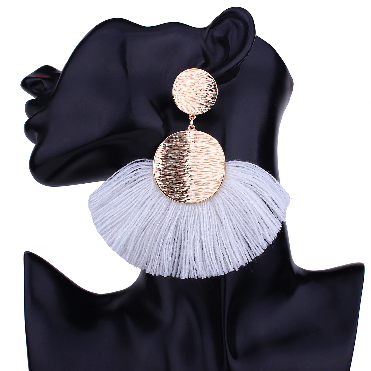 Western Style Ms Fashion Personality Earrings Bohemia Style Short Paragraph Sector tassel Earring