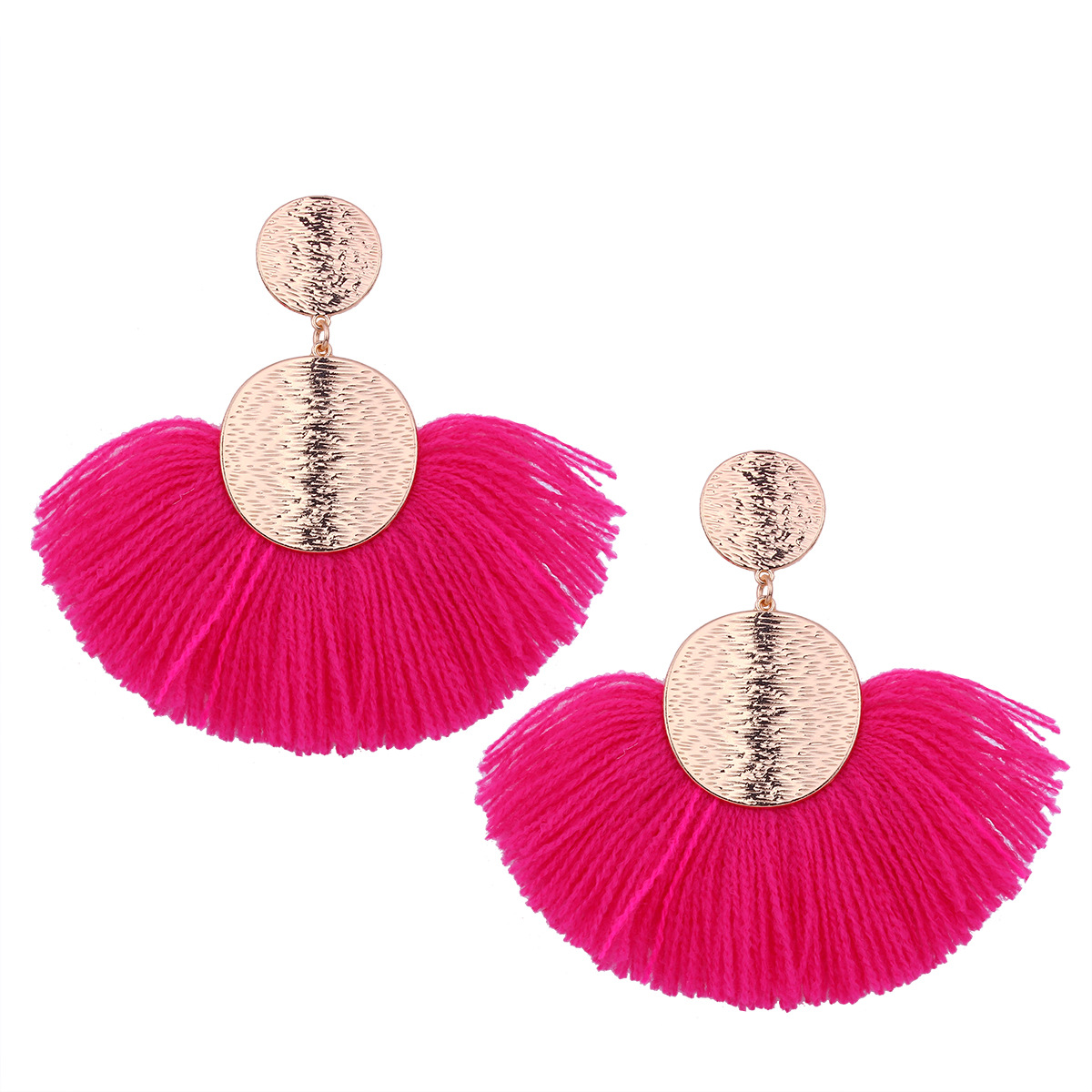 Western Style Ms Fashion Personality Earrings Bohemia Style Short Paragraph Sector tassel Earring