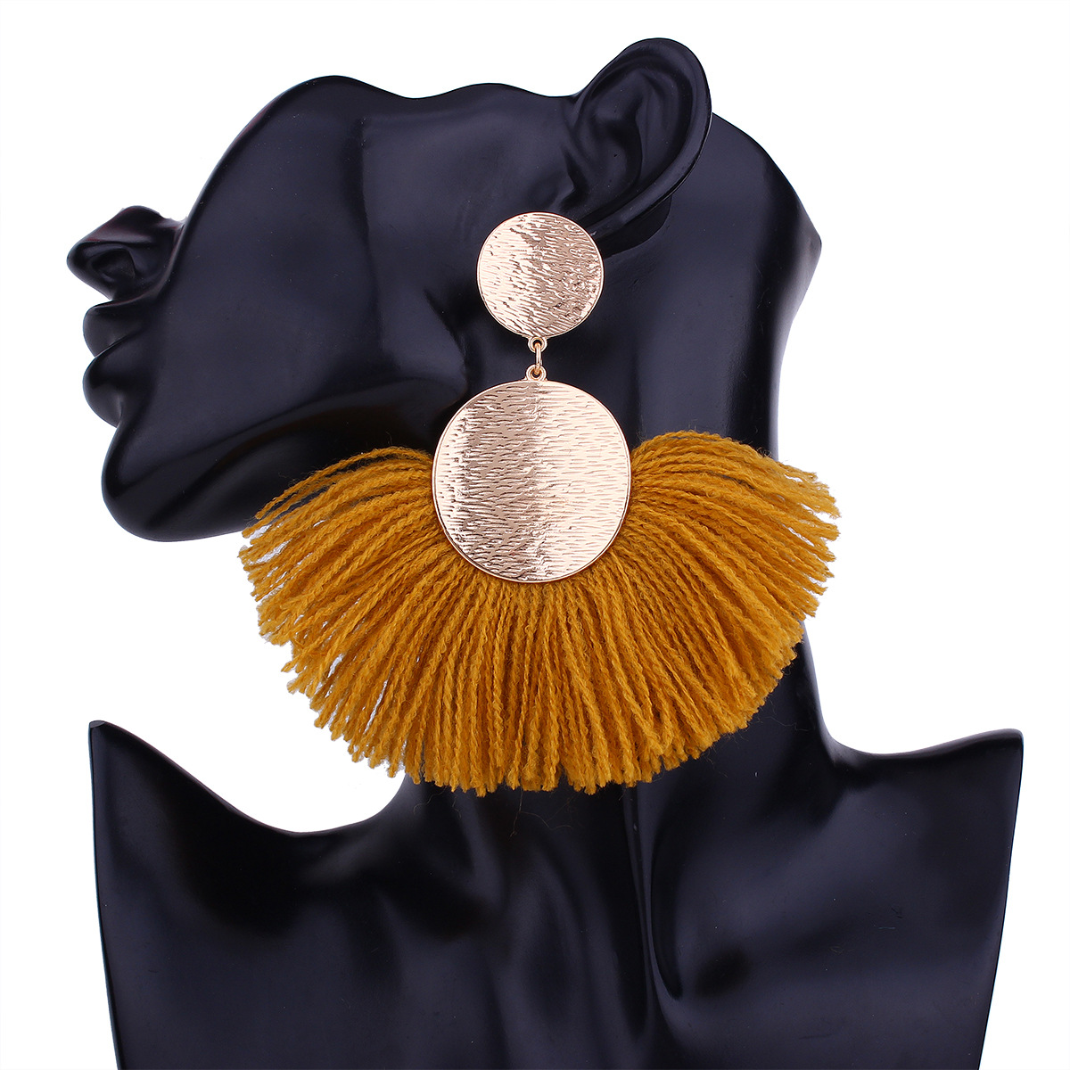 Western Style Ms Fashion Personality Earrings Bohemia Style Short Paragraph Sector tassel Earring