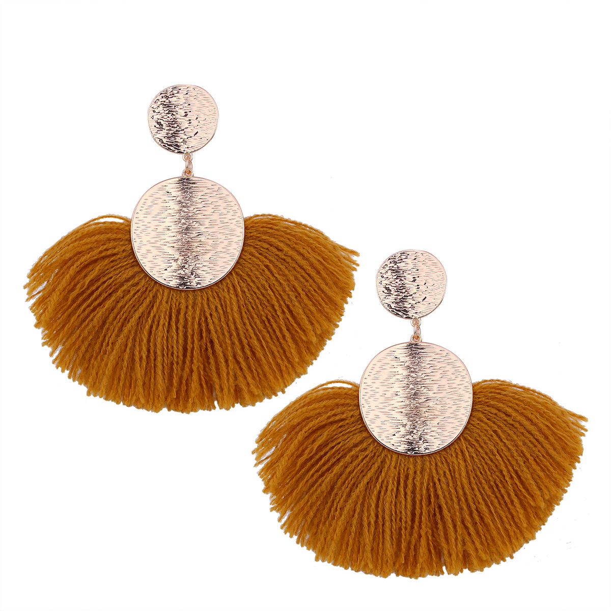 Western Style Ms Fashion Personality Earrings Bohemia Style Short Paragraph Sector tassel Earring