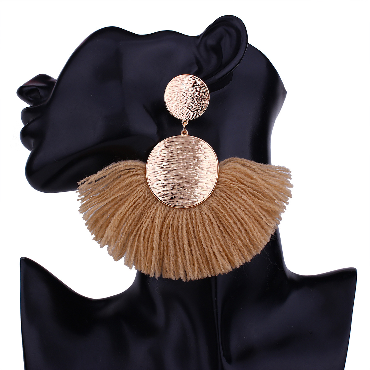 Western Style Ms Fashion Personality Earrings Bohemia Style Short Paragraph Sector tassel Earring