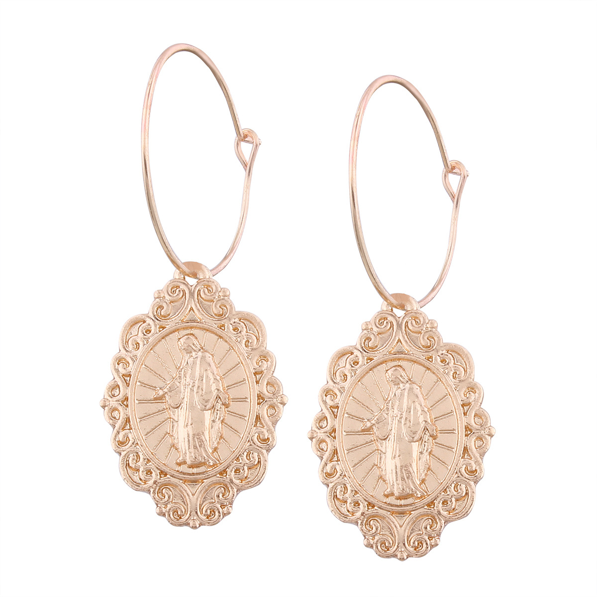 Western Style Ms Big Fashion Classic Accessories Religion Jesus Pendant Earring