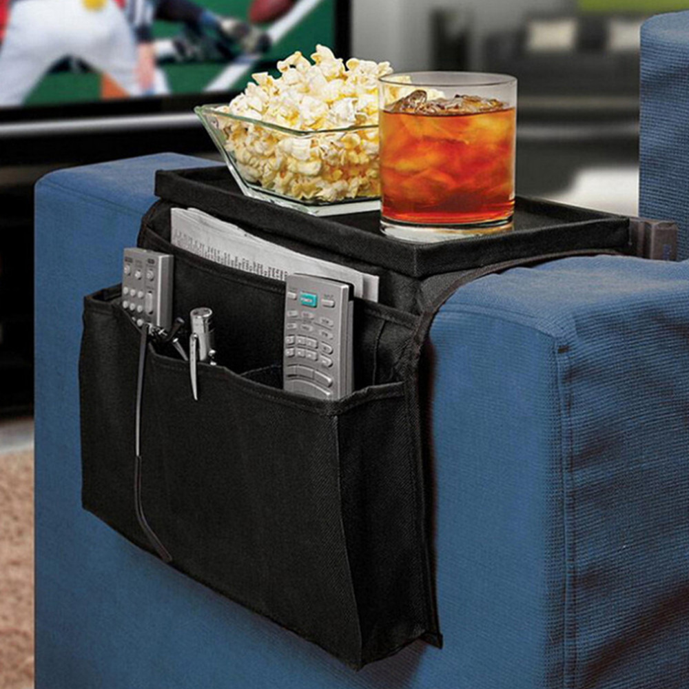 6 Pockets Sofa Handrail Couch Armrest Arm Rest Organizer Remote Control Holder Bag