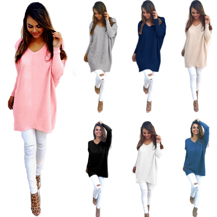 Western Style Ms Fashion Fall And Winter Clothes V Collar Long Sleeves Women Sweater