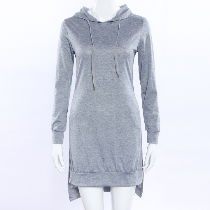 Western Style Ms Fashion irregular Hooded Long Sleeves Dress Sweater