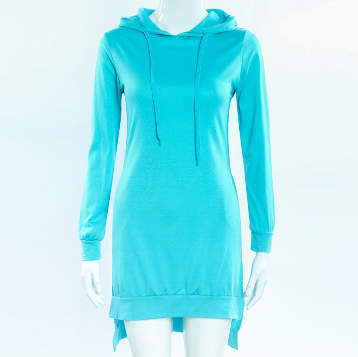 Western Style Ms Fashion irregular Hooded Long Sleeves Dress Sweater