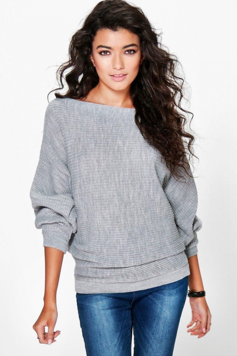 Western Style Ms Personality Autumn And Winter Fashion Loose Bat Sleeve knitting Sweater