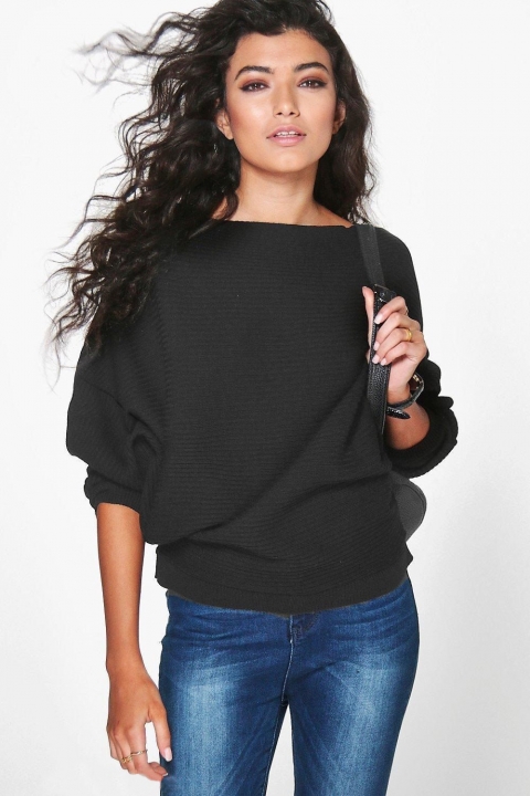 Western Style Ms Personality Autumn And Winter Fashion Loose Bat Sleeve knitting Sweater