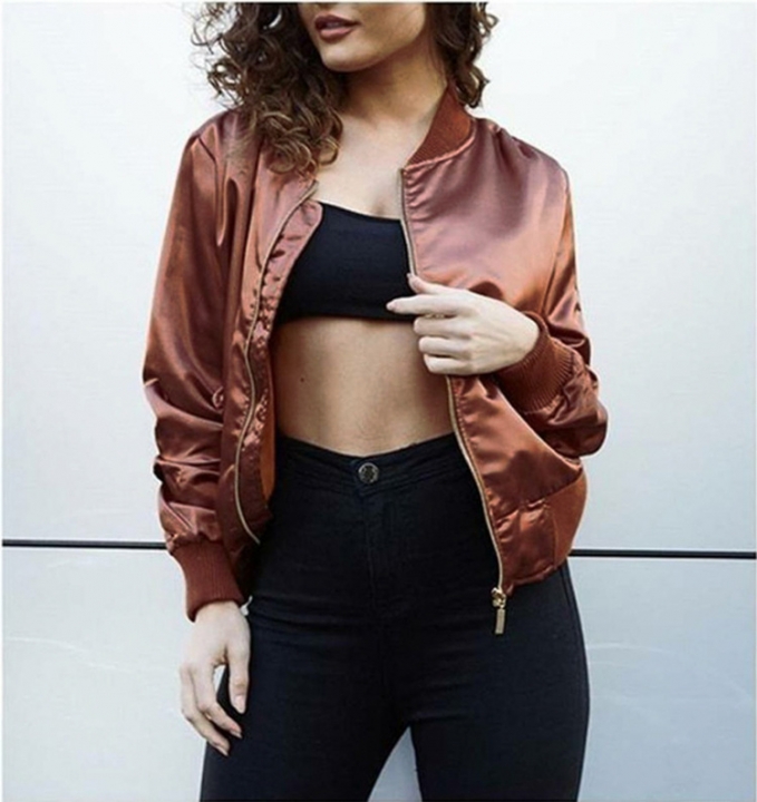 Western Style Ms Trend Long Sleeves Zipper Fashion Personality jacket Coat
