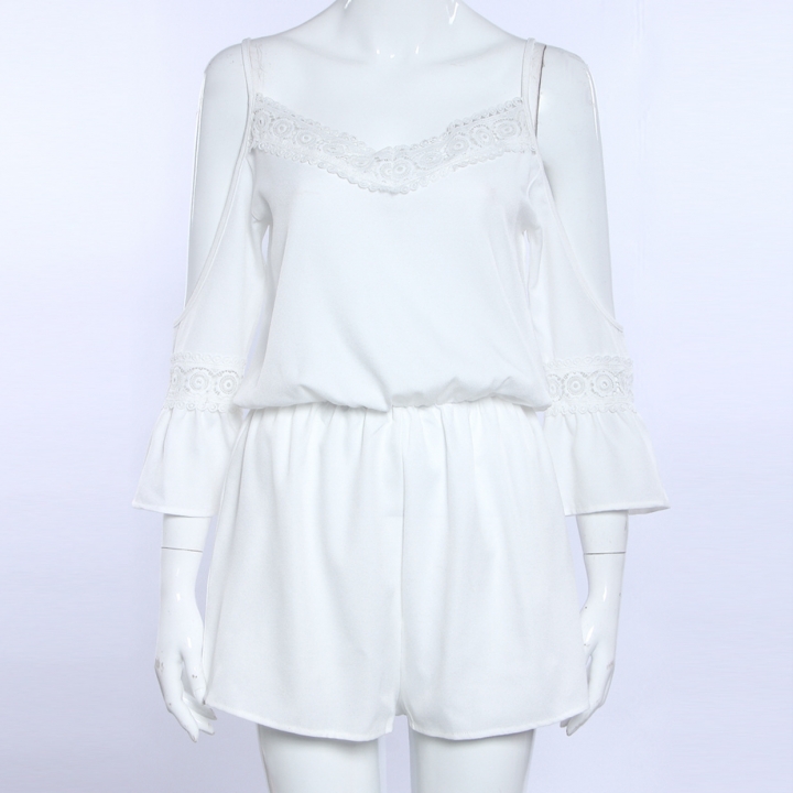 Ms Wild Style V Collar Chiffon Lace Lace Skirt Sling Sexy Halo Rompers