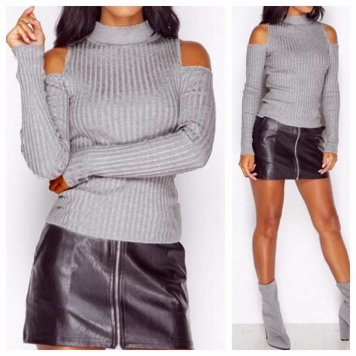 Western Style Ms Autumn And Winter Fashion Strapless knitting Tight Trend Coat