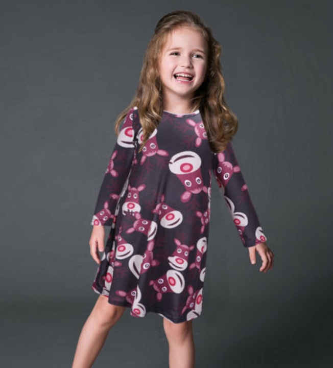 Western Style Ms Fashion The New Santa Claus Children's Wear Girls dress