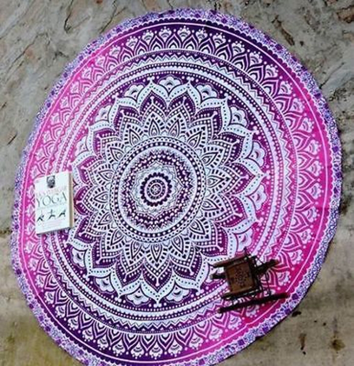 Western Style Fashion Totem Printing Round Beach towel Shawl Wrap the Chest Scarf