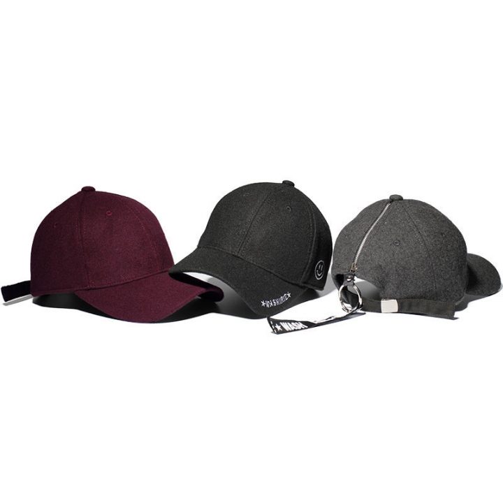 Teens Fashion Caps Summer Men and Women Couple Baseball cap Zipper Smiley Street hip-hop Cap