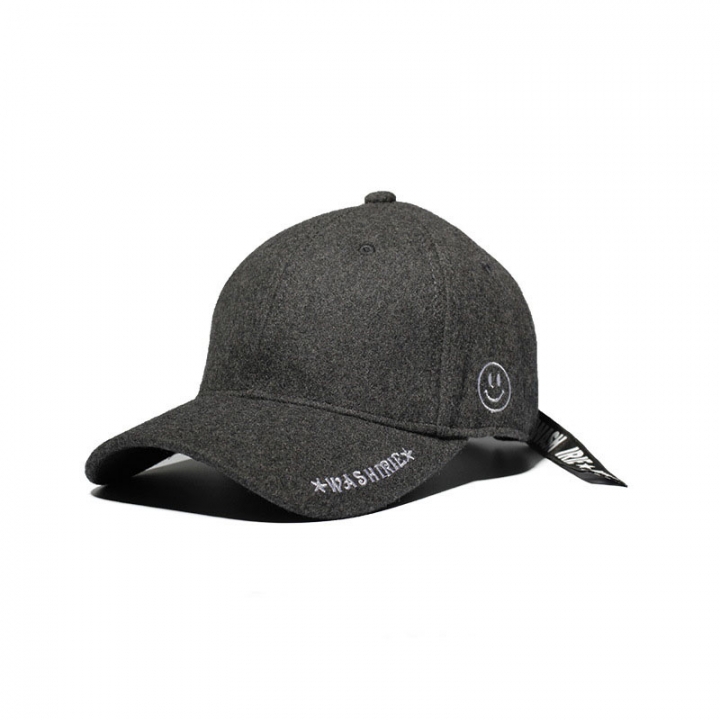 Teens Fashion Caps Summer Men and Women Couple Baseball cap Zipper Smiley Street hip-hop Cap