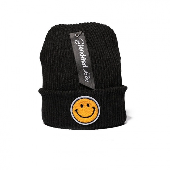 Autumn And winter Student Trend Knitting Plus Cashmere Wild Wool Cap Keep Warm tab Casual Hat