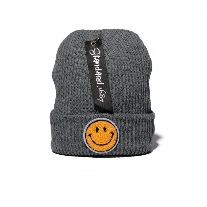 Autumn And winter Student Trend Knitting Plus Cashmere Wild Wool Cap Keep Warm tab Casual Hat