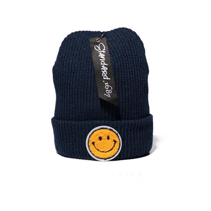 Autumn And winter Student Trend Knitting Plus Cashmere Wild Wool Cap Keep Warm tab Casual Hat