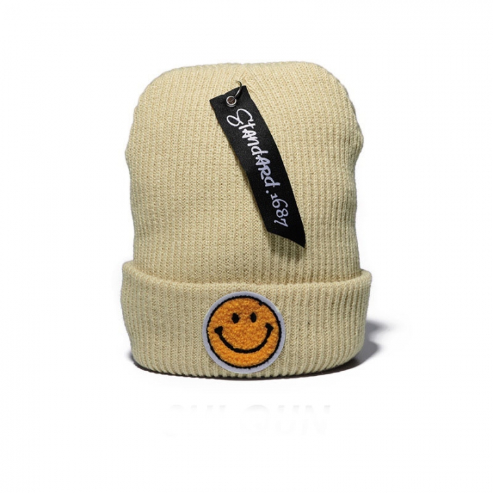 Autumn And winter Student Trend Knitting Plus Cashmere Wild Wool Cap Keep Warm tab Casual Hat