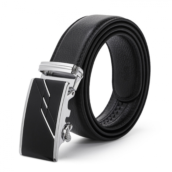 Men Jaguar Pattern Belt Business Automatic Buckle Leisure Simple Youth Belt