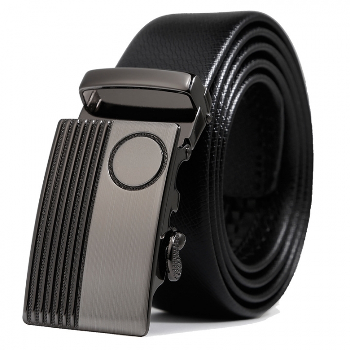 Men Genuine Leather Fashion Automatic Buckle Belt Leisure Business personality Belt