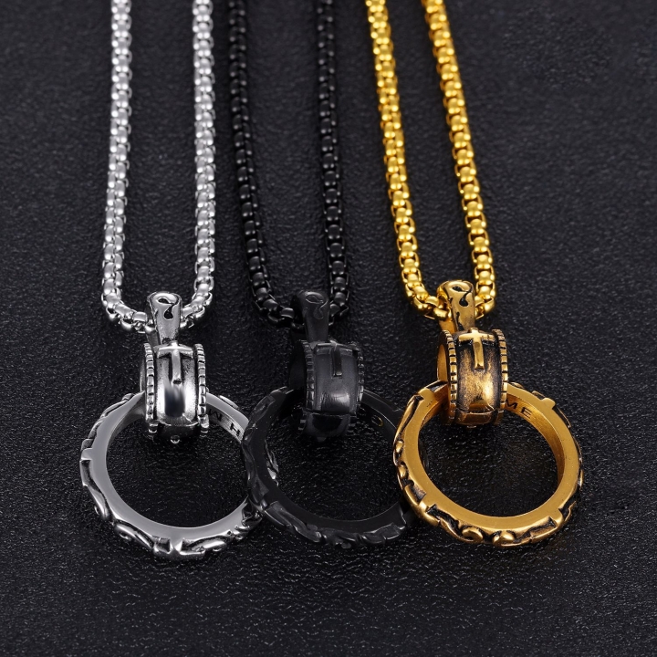 Religion Creative Christian Eternal life Pendant Classic Cross Titanium Steel Necklace