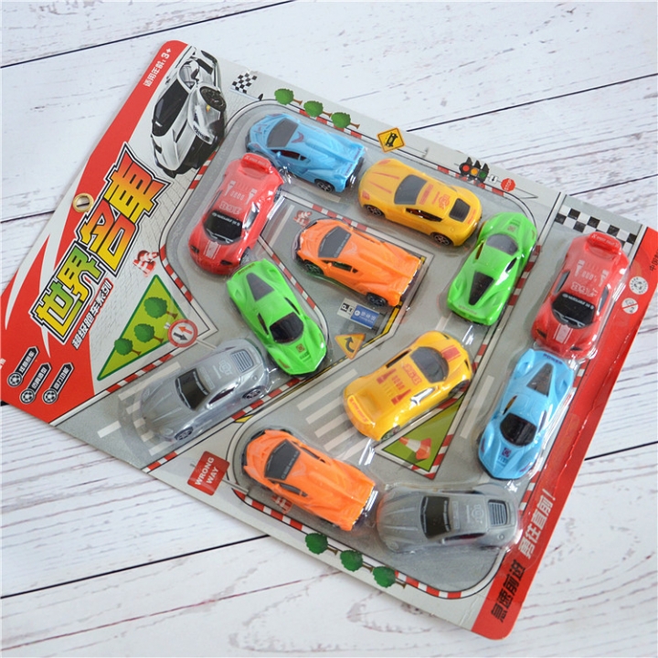 Puzzle Paper Card Toy Car Child Model Pull Back Car Set Combination