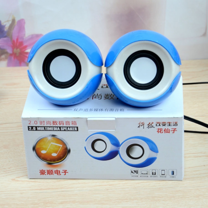 Fashion Notebook Mini Speakers USB Computer Speakers Circular Small Stereo