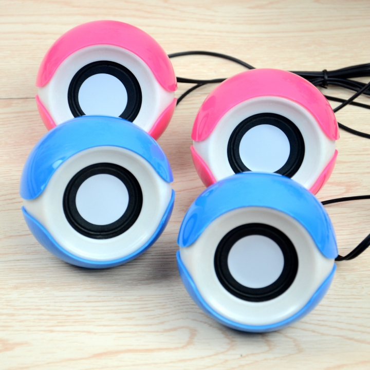 Fashion Notebook Mini Speakers USB Computer Speakers Circular Small Stereo