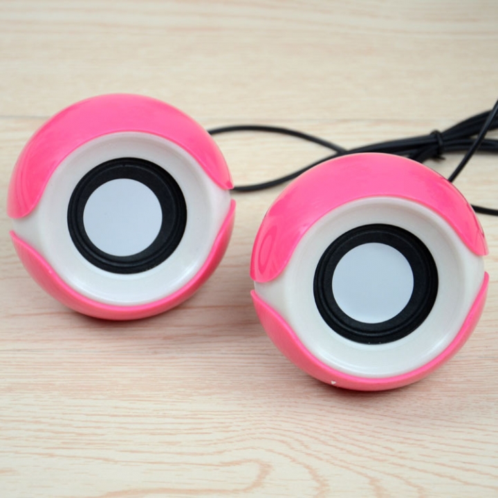 Fashion Notebook Mini Speakers USB Computer Speakers Circular Small Stereo