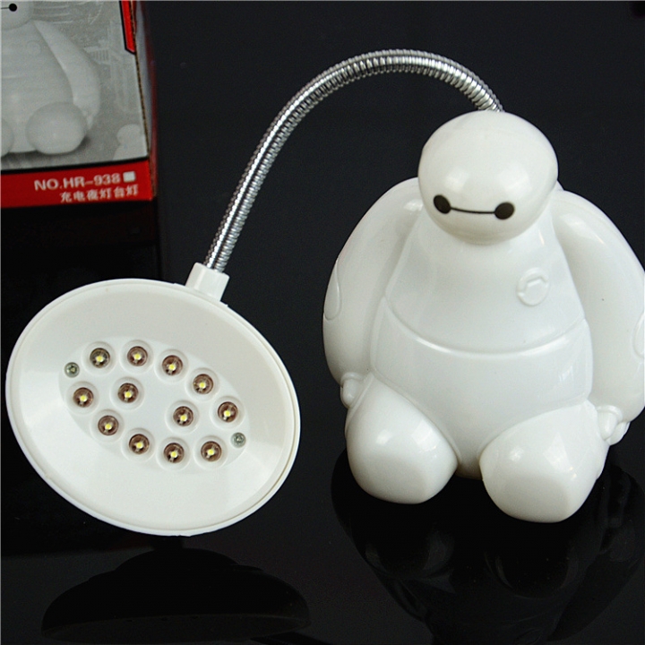 Creativity Cartoon White Table Lamp Double Gear Led Charging Student Learn Table Lamp