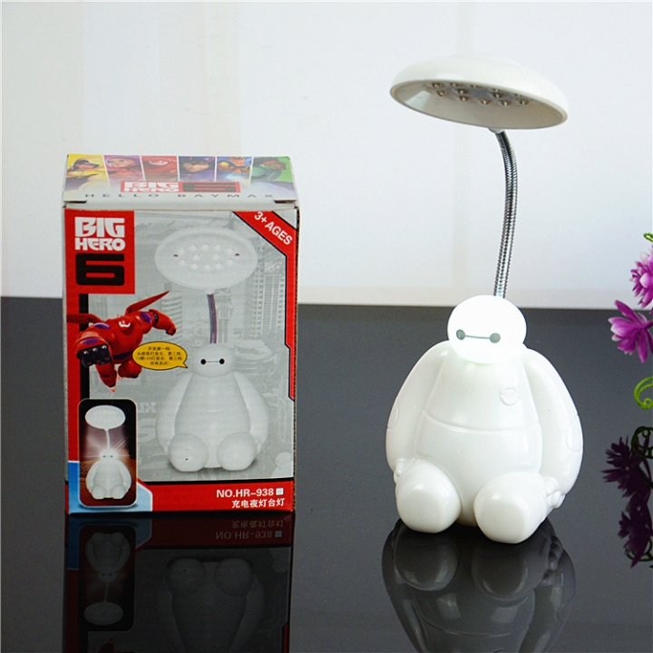 Creativity Cartoon White Table Lamp Double Gear Led Charging Student Learn Table Lamp