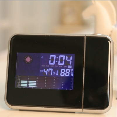 Led the Weather Forecast Clock Lazy Electronic Clock Perpetual Calendar Projection Alarm Clock
