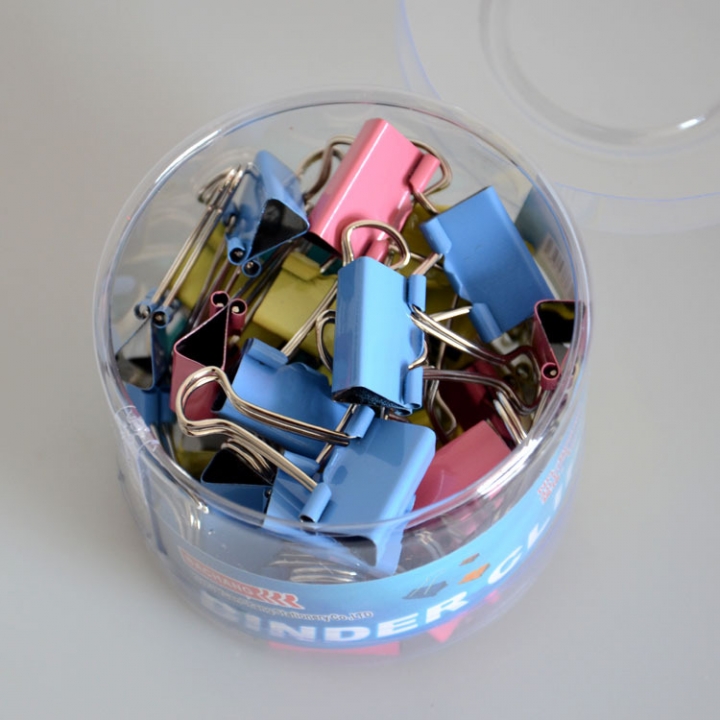 40 Packs Color Long tail Stationery clip 19mm Dovetail Clamp Ticket Holder Student Stationery