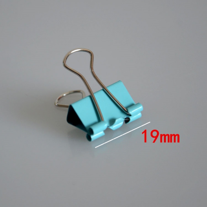40 Packs Color Long tail Stationery clip 19mm Dovetail Clamp Ticket Holder Student Stationery