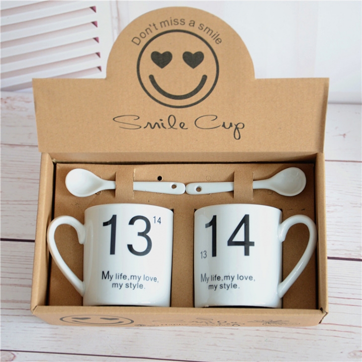 Coffee Cup 13 14 Lovers Ceramics Pair of Cups Set Milk cup Drinking Cup