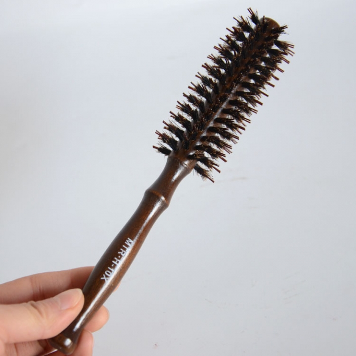 Hairdressing Comb Comb Wooden Rolling Comb Pig Hair Curls Comb