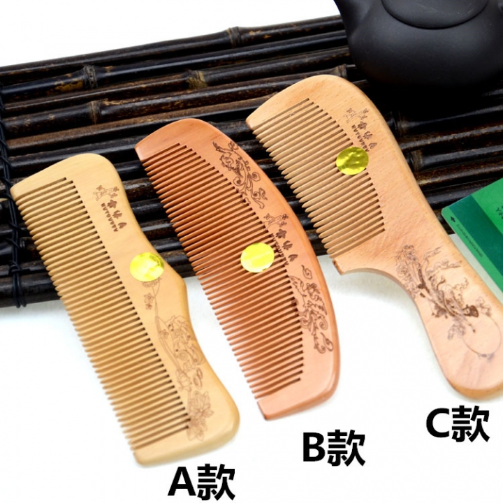 Technology Wooden Comb Health Care Hair Care Peach Wood Comb Wooden Handle Fragrant Wood Comb