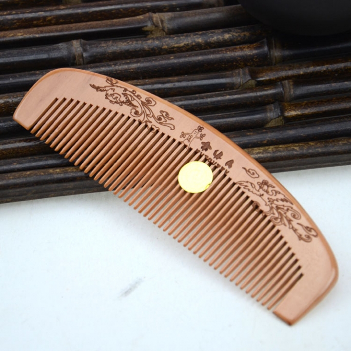 Technology Wooden Comb Health Care Hair Care Peach Wood Comb Wooden Handle Fragrant Wood Comb