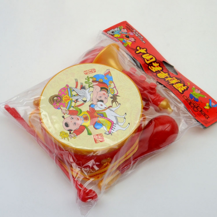Baby Rattle Package Auspicious Rattle Newborn Young Children Baby Set Lucky Drum