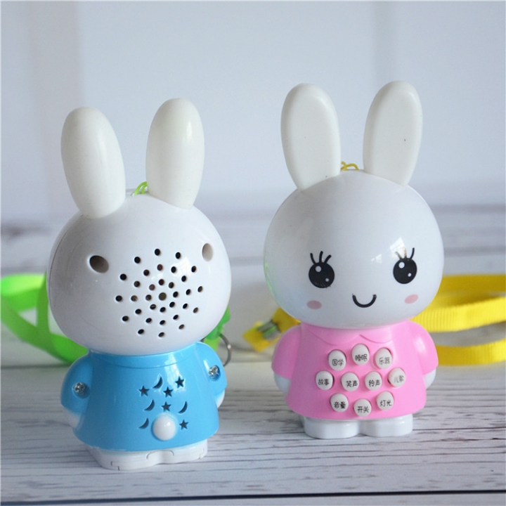 Mini Soft Ear Rabbit Music Story Machine Baby Leaning Machine Glowing Child Toy