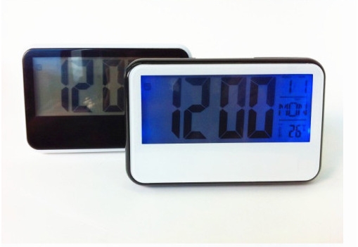 Voice Control Perpetual Calendar Clock big Screen induction Temperature Digital Display Alarm Clock