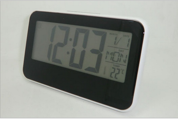 Voice Control Perpetual Calendar Clock big Screen induction Temperature Digital Display Alarm Clock